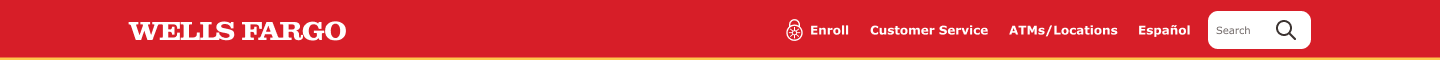 Wells Fargo navigation header